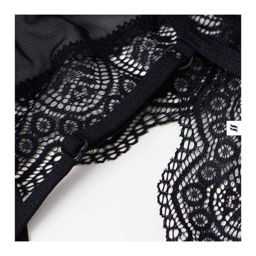 Sexy coordinato reggiseno + perizoma Obsessive 864-set-1 nero