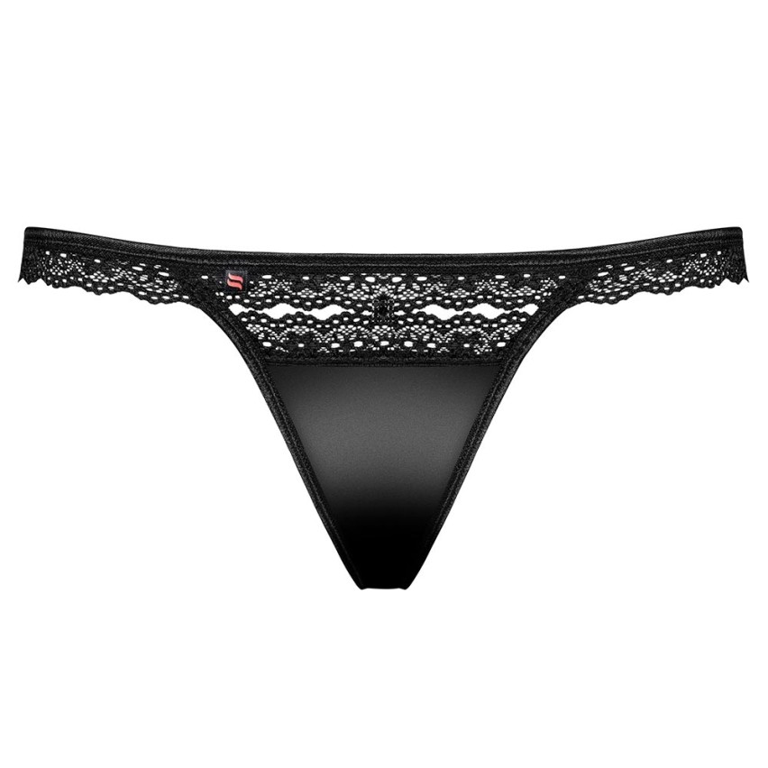 Perizoma sexy Obsessive 868-tho-1 con pizzo nero gioello