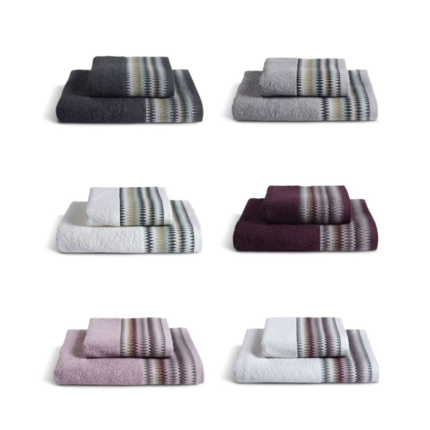 Vingi set asciugamani viso + ospite Oslo cotone
