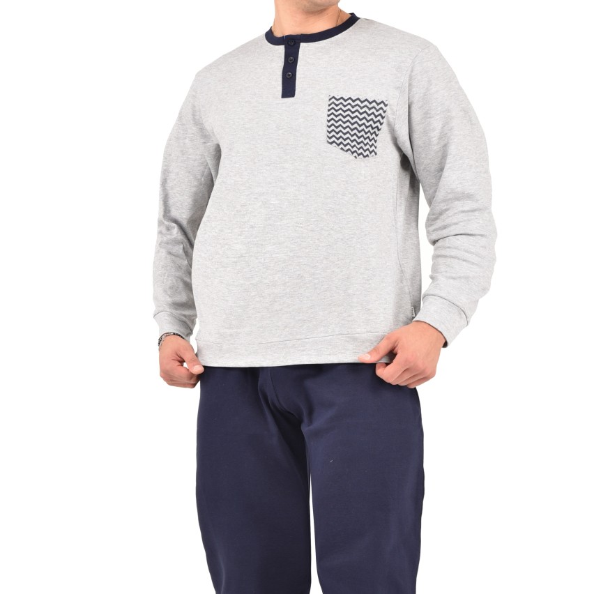Pigiama uomo calibrato taglie conformate Irge caldo cotone CUM82