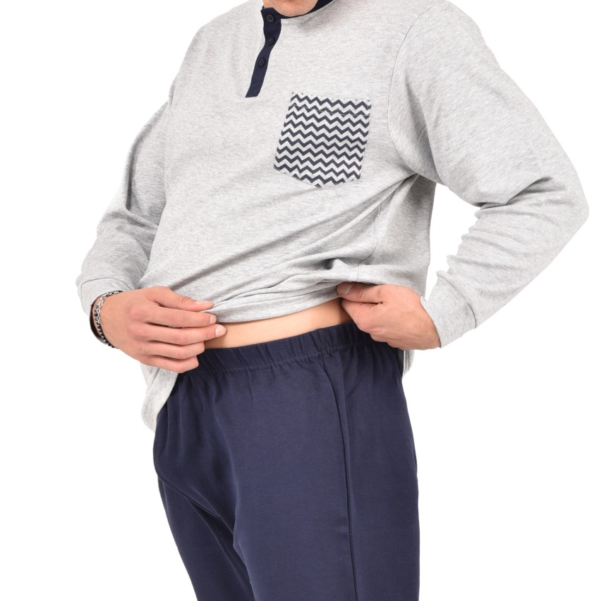 Pigiama uomo calibrato taglie conformate Irge caldo cotone CUM82