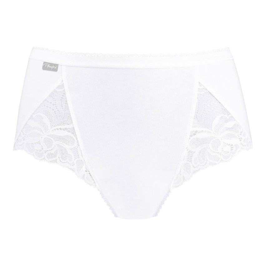 Slip donna midi Playtex P00BT in cotone elasticizzato e pizzo