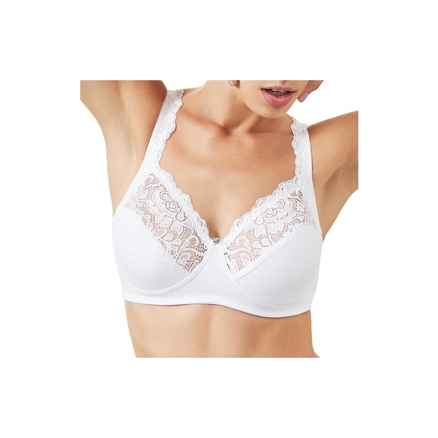 Reggiseno Papillon S180 senza ferretto con ali di sostegno in pizzo