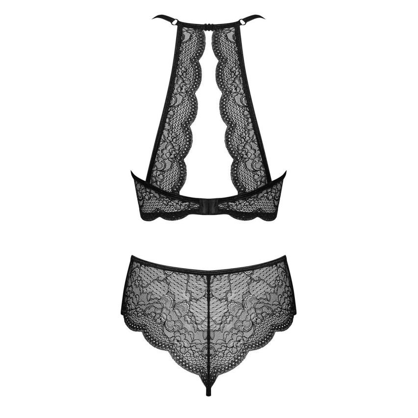 Sexy set Obsessive Pearlove reggiseno seno scoperto+mutandine cavallo aperto 2 pz