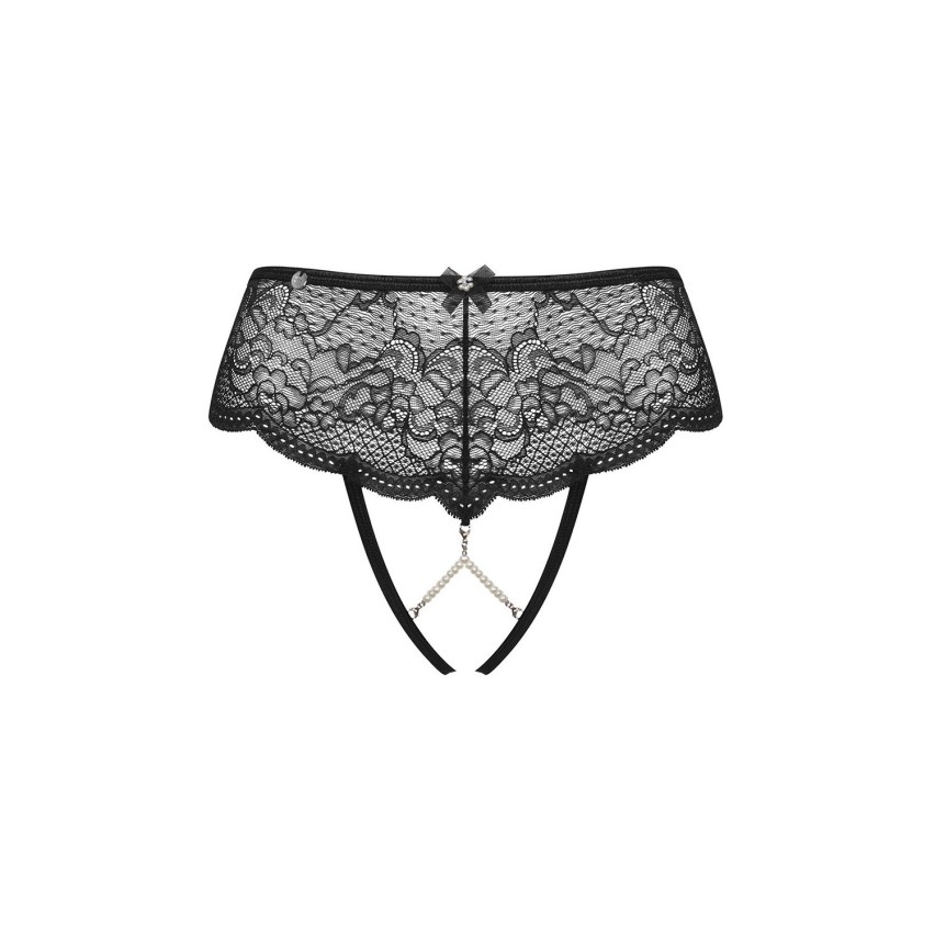 Sexy mutandine Obsessive Pearlove panties cavallo intimo aperto con perle