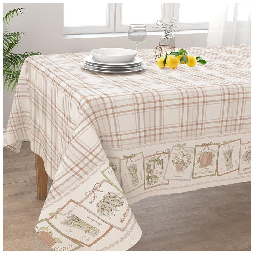 Tovaglia tavola Irge 100% cotone a quadri Alba Pepper