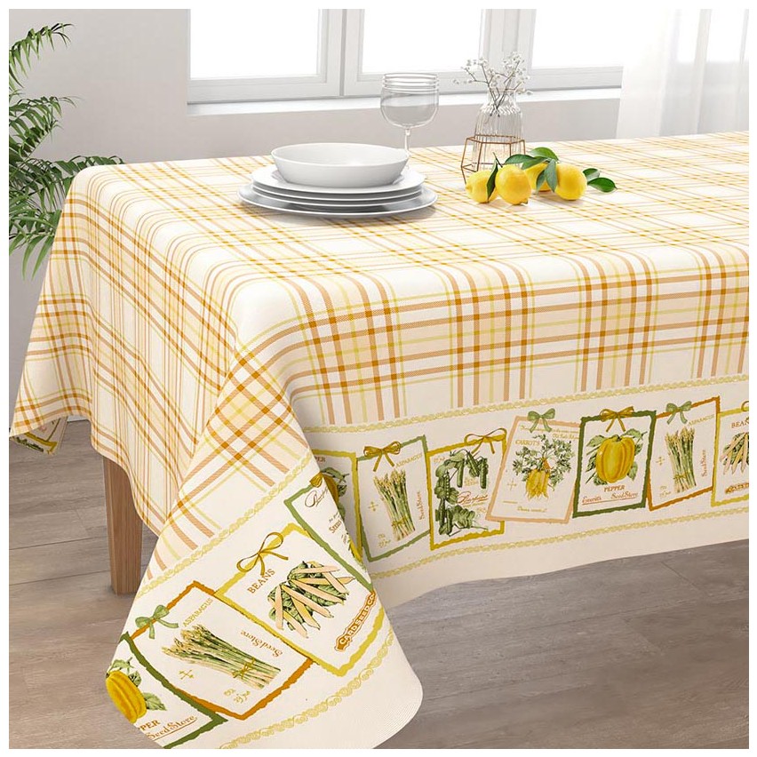 Tovaglia tavola Irge 100% cotone a quadri Alba Pepper
