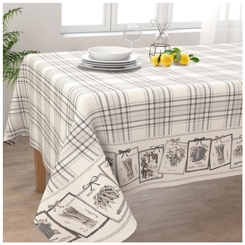 Tovaglia tavola Irge 100% cotone a quadri Alba Pepper