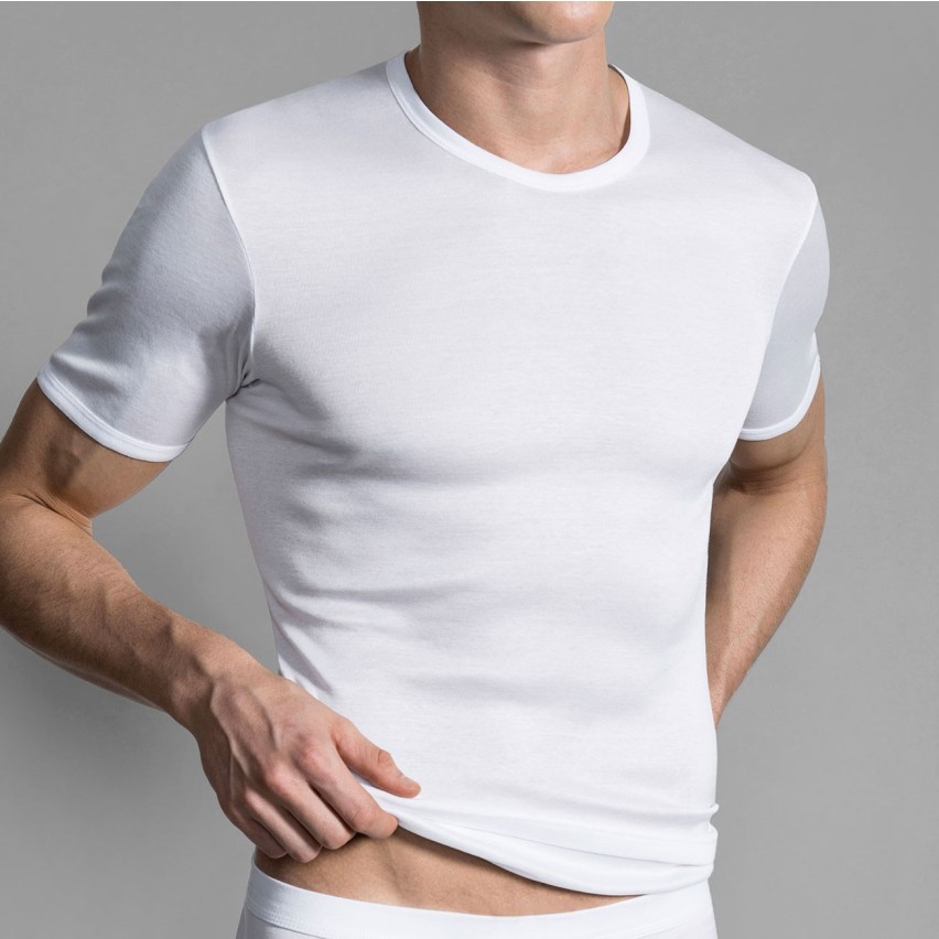 Maglia intima uomo Perofil filo di scozia girocollo mezza manica