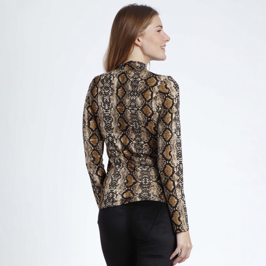 Lupetto sottogiacca pitonato donna animalier Admas 43510