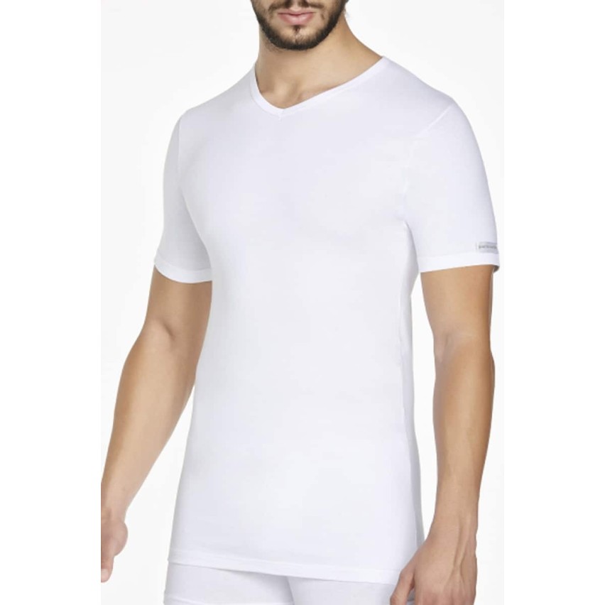 Maglia da uomo a punta mezza manica Pierre Cardin pcu101 in cotone bi-elastico 