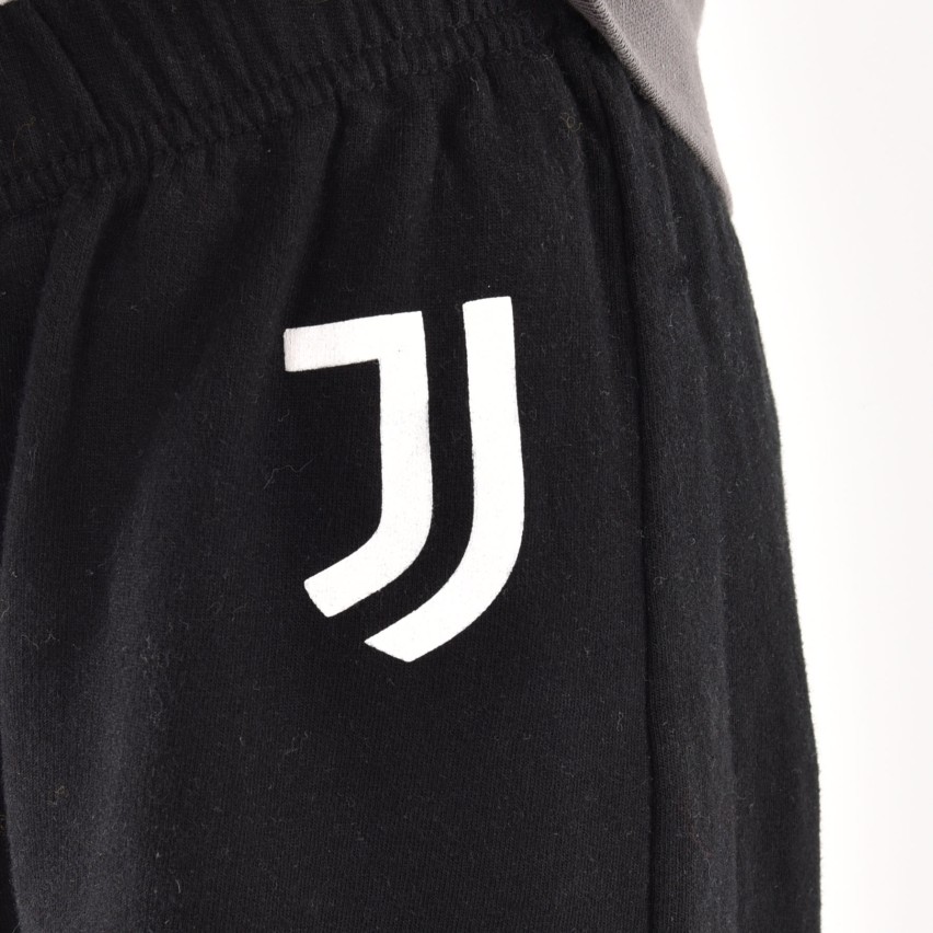 Pigiama tuta bambino Juventus zip cotone felpato B2JU15118 grigio melange