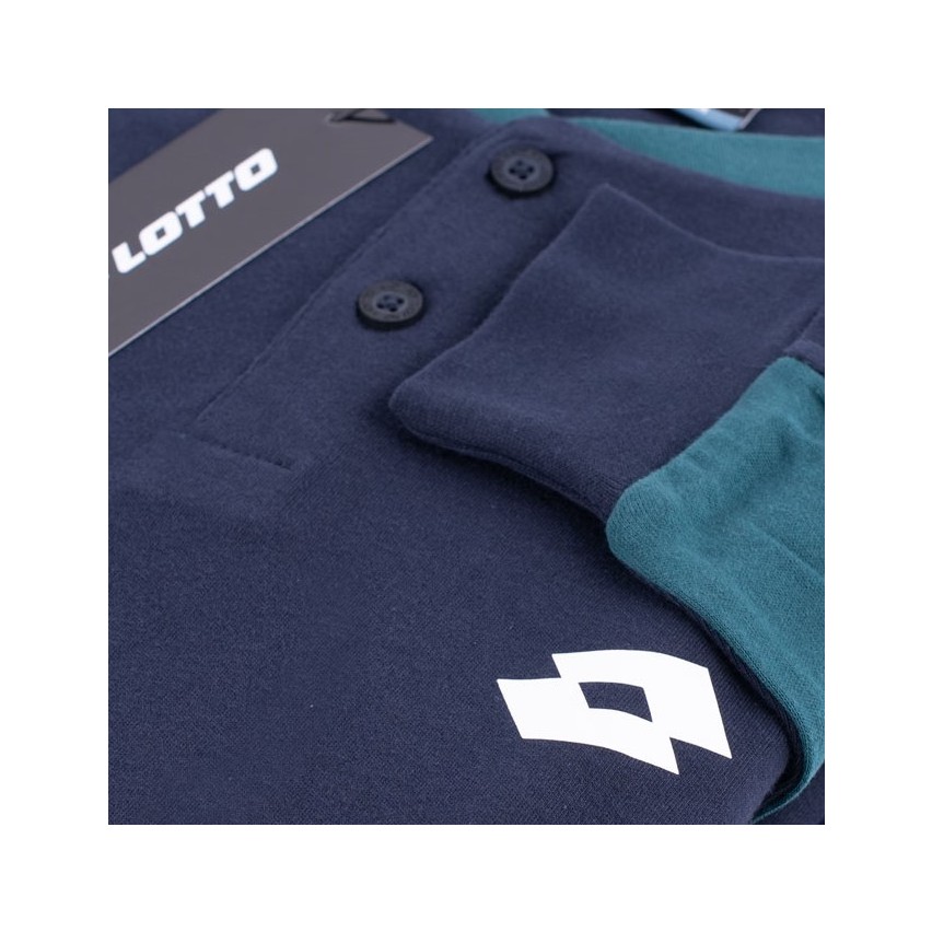 Pigiama uomo Lotto LP4068 caldo cotone con polsini blu