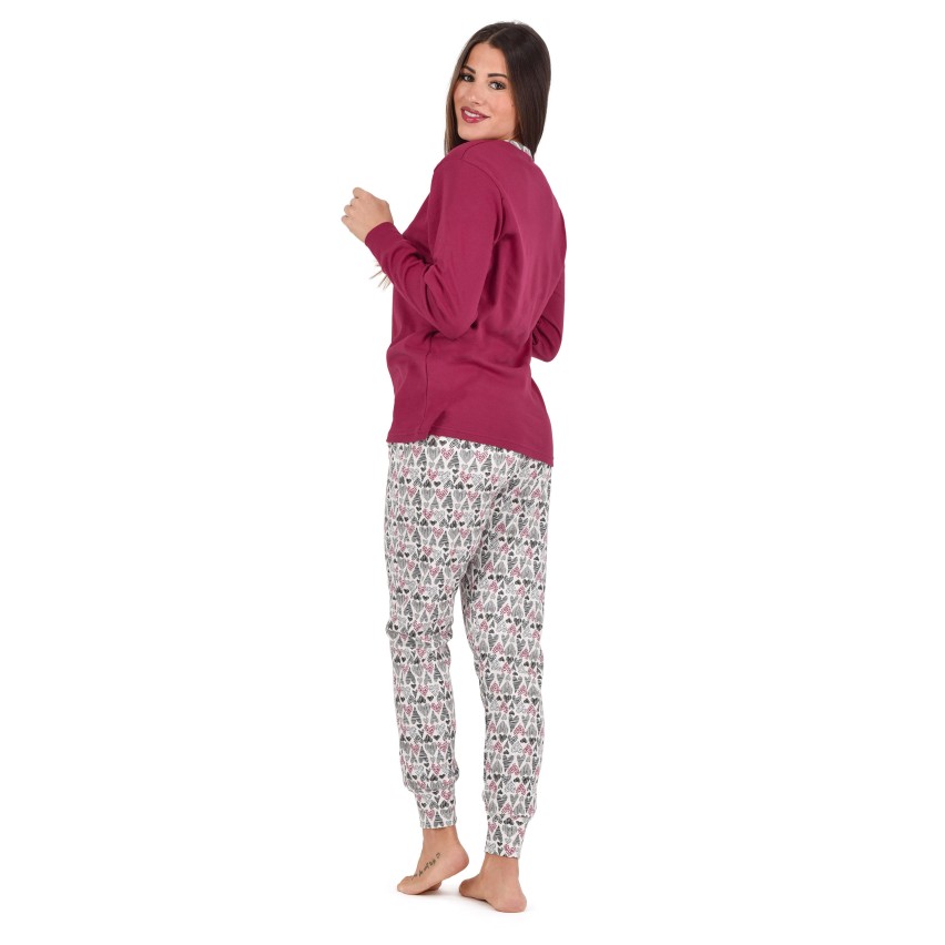 Pigiama donna serafino caldo cotone karelpiù KF5059