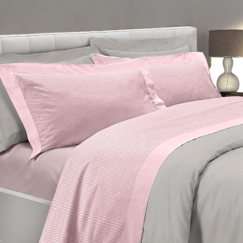 Lenzuola matrimoniali 2 piazze cotone Preziosa Portovenere 9 rosa