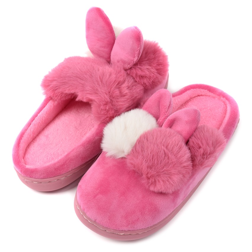 Pantofole bambina invernali antiscivolo calde Preziosa 0094 coniglietto fuxia