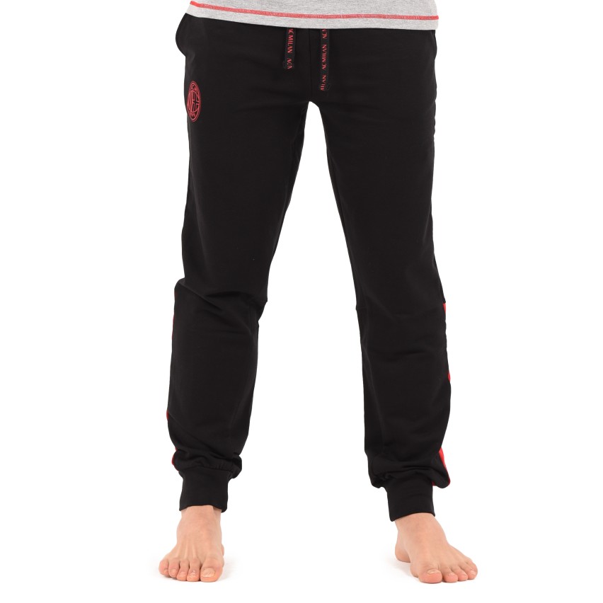 Pantaloni tuta  Uficiale AC Milan 100% cotone nero
