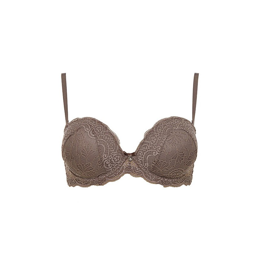 Reggiseno fascia super push up Lormar double extra pizzo