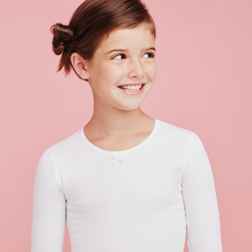 Maglia bimba Ellepi 678 manica lunga caldo cotone 3 pz