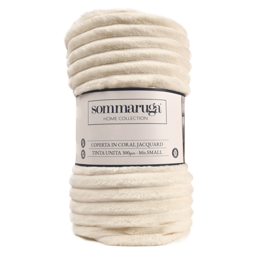 Coperta in coral jacquard Sommaruga Rigato 120x140