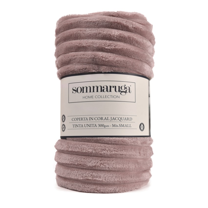 Coperta in coral jacquard Sommaruga Rigato 120x140
