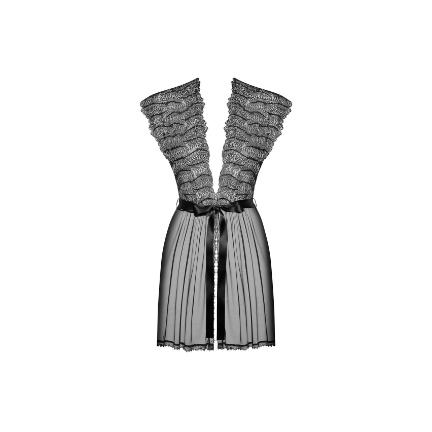 Kimono sexy vestaglia pizzo e tulle trasparente Obsessive Romanesa