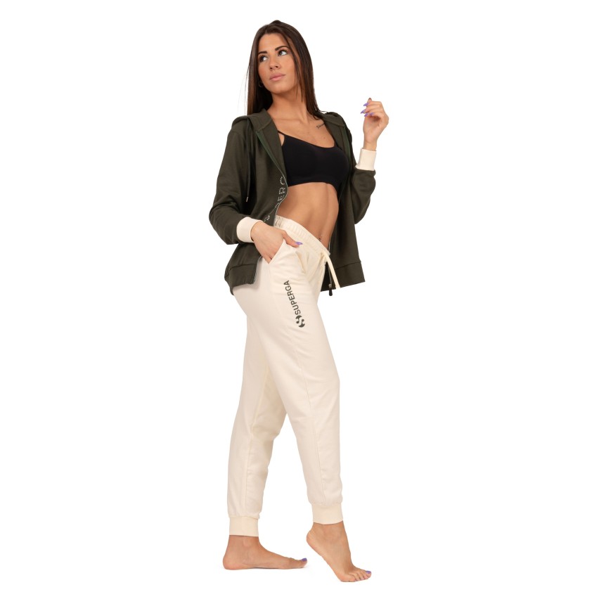 Tuta donna zip cappuccio cotone leggero Superga 24307