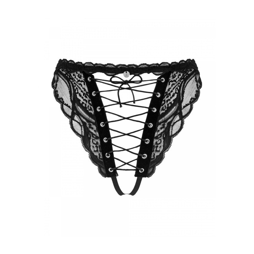 Perizoma intimo sexy aperto stringhe e pizzo Obsessive Sedila 