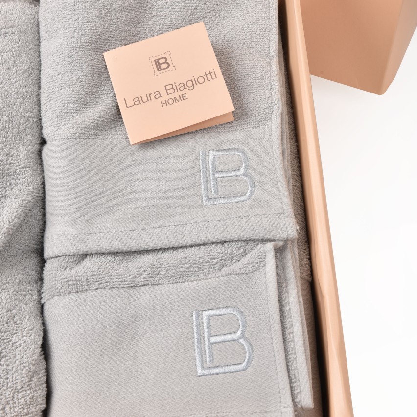 Completo bagno accappatoio + asciugamano viso + ospite Laura Biagiotti anisha