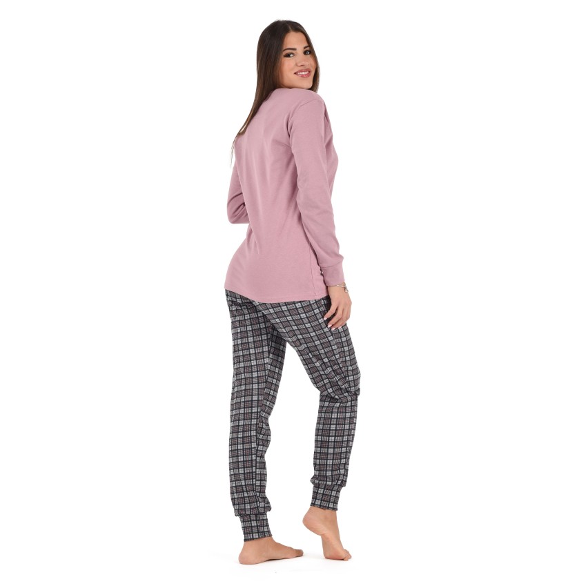 Pigiama donna serafino caldo cotone karelpiù KF5051