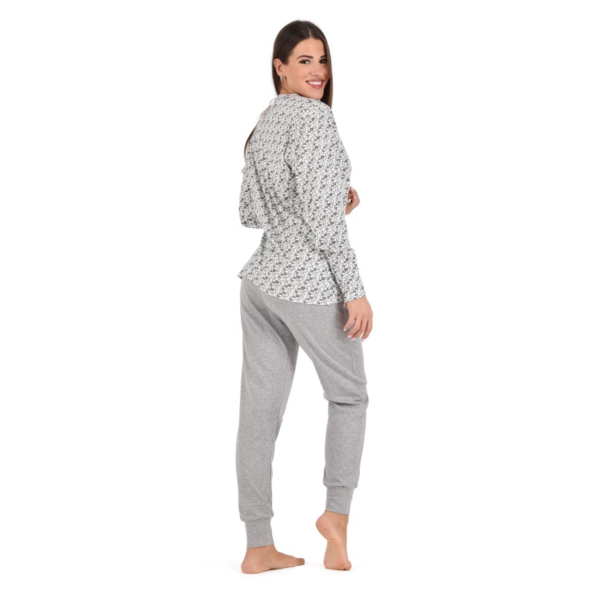 Pigiama donna serafino caldo cotone karelpiù KF5024