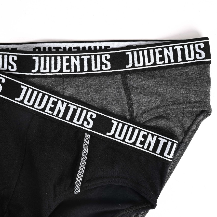 Slip Uomo in cotone elastico con logo Juventus B2YJU11051 2 pezzi