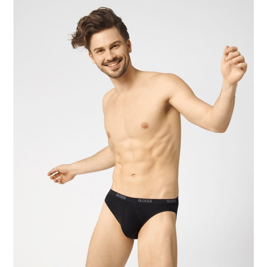 Slip da uomo sloggi mini vita bassa cotone 2 pezzi