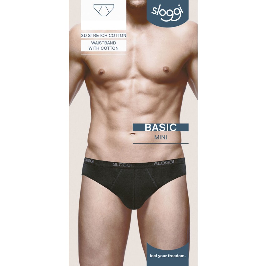 Slip da uomo sloggi mini vita bassa cotone 2 pezzi