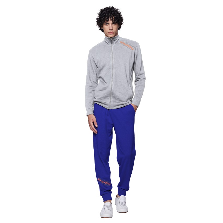 Tuta uomo primaverile in cotone elasticizzato con zip Superga SMS25610