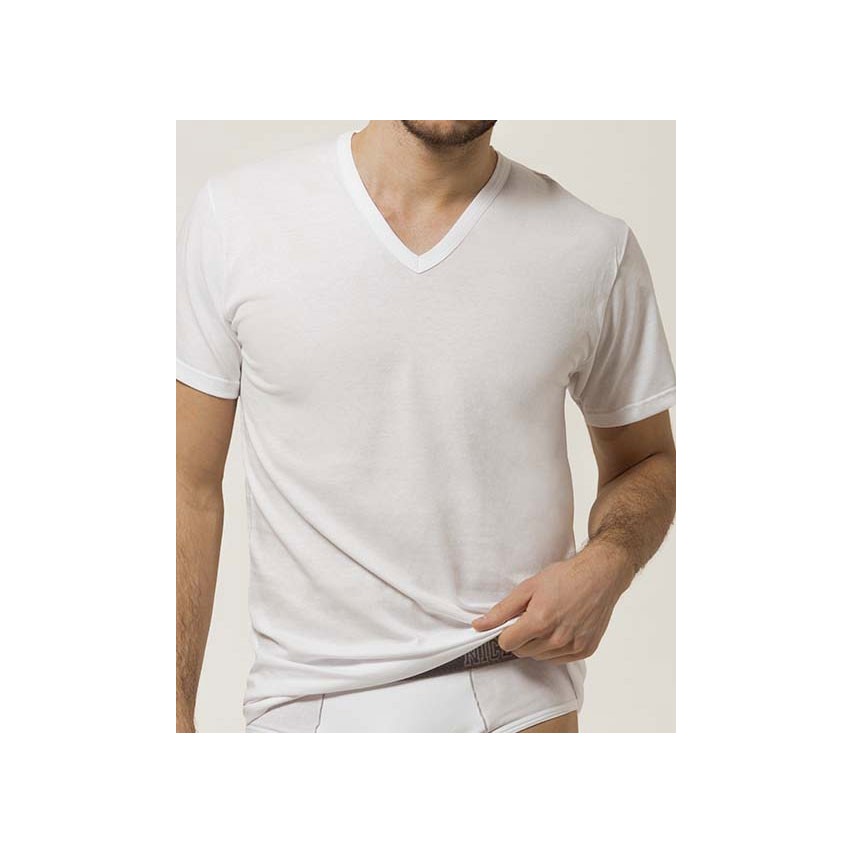 T shirt cotone scollo a V uomo Snelly 3 pezzi 7012