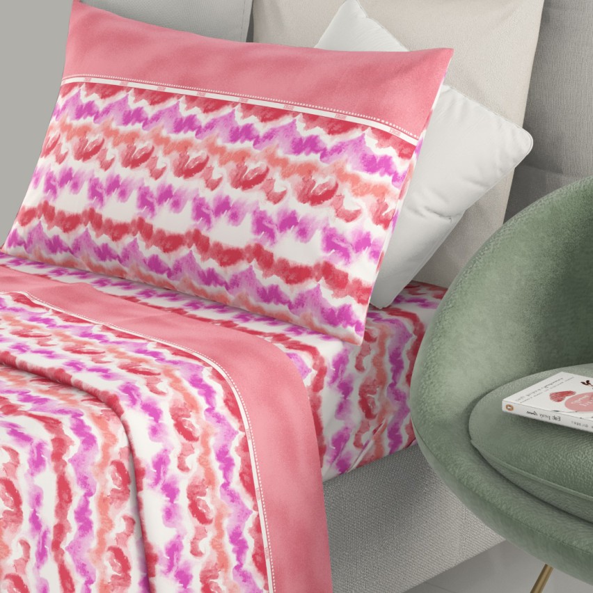 Completo letto Irge cotone fantasia acquarello Spring