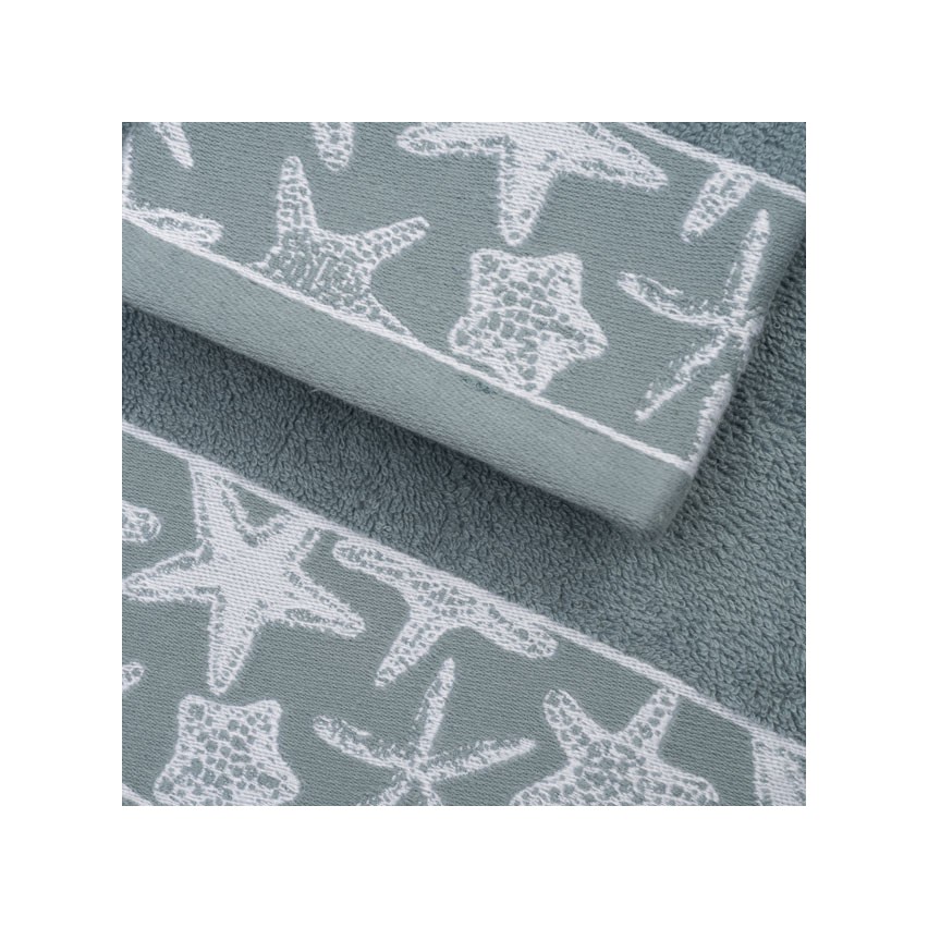 Vingi set asciugamani viso + ospite Star verde