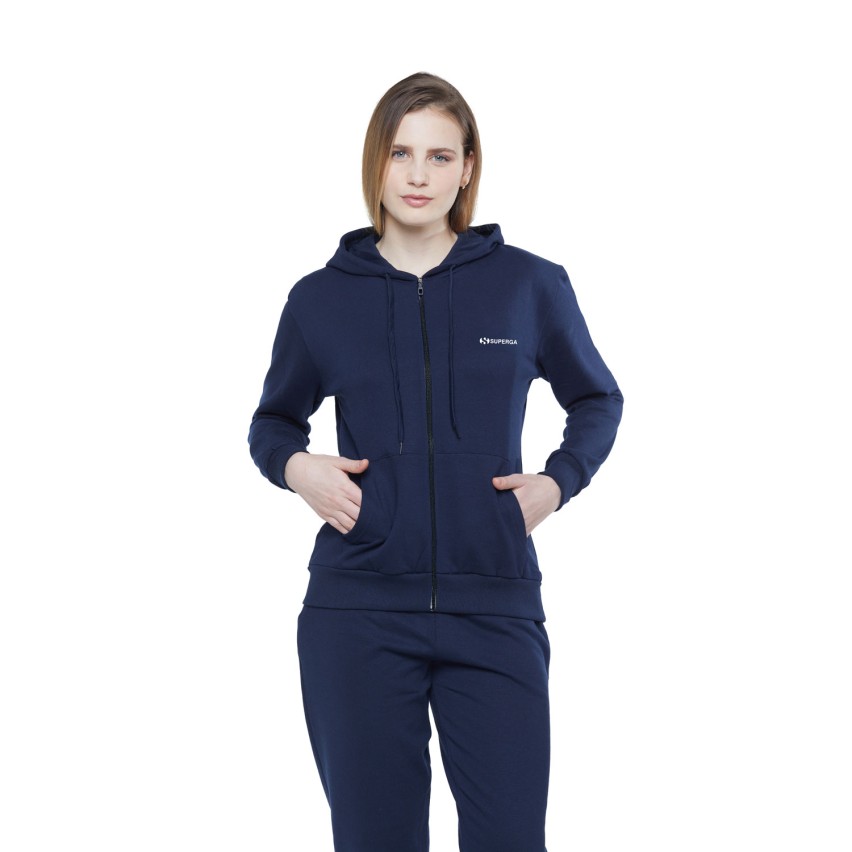 Tuta donna con zip in cotone felpato Superga SWW25800