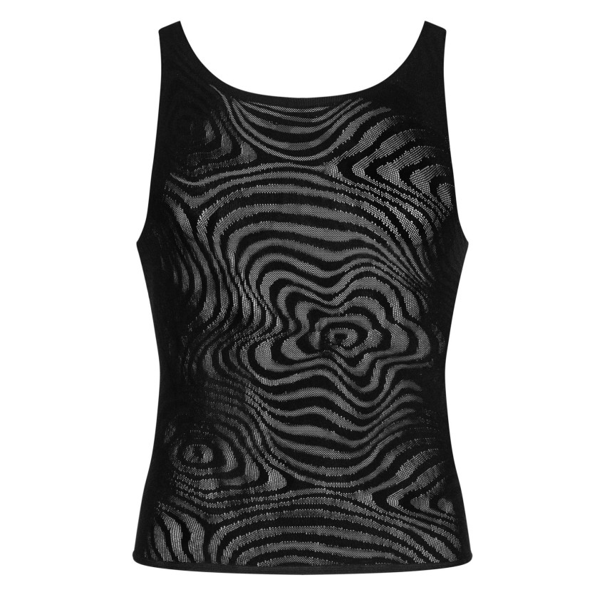Canotta uomo sexy lavorata semitrasparente Obsessive T103 tank top