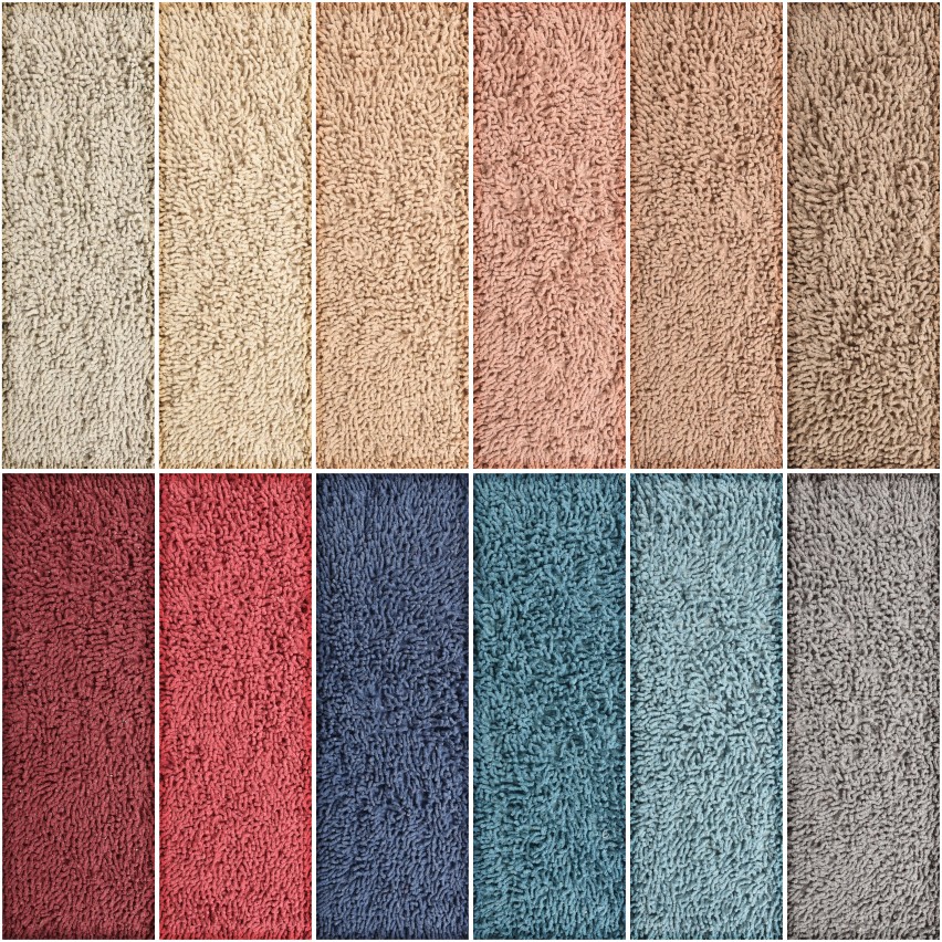 Tappeto bagno 100% cotone naturale Preziosa a pelo lungo tinta unita BAT.0007