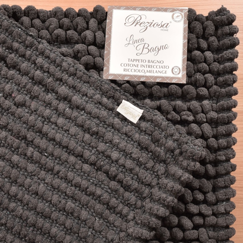 Tappeto bagno Preziosa antiscivolo cotone naturale tinta unita BAT.0034