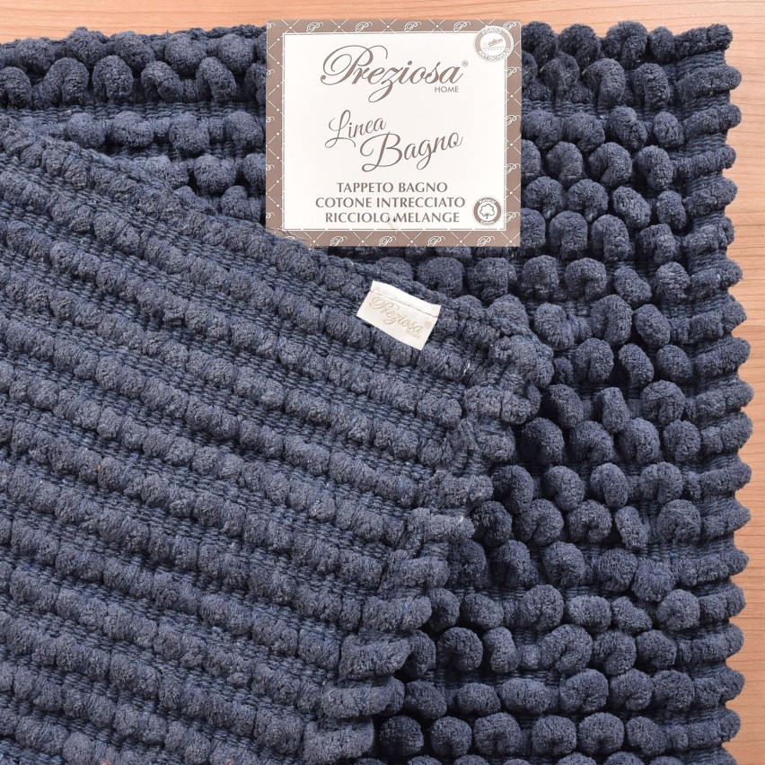 Tappeto bagno Preziosa antiscivolo cotone naturale tinta unita BAT.0034