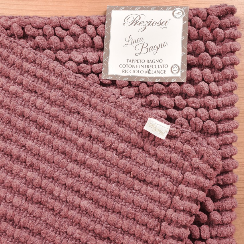 Tappeto bagno Preziosa antiscivolo cotone naturale tinta unita BAT.0034