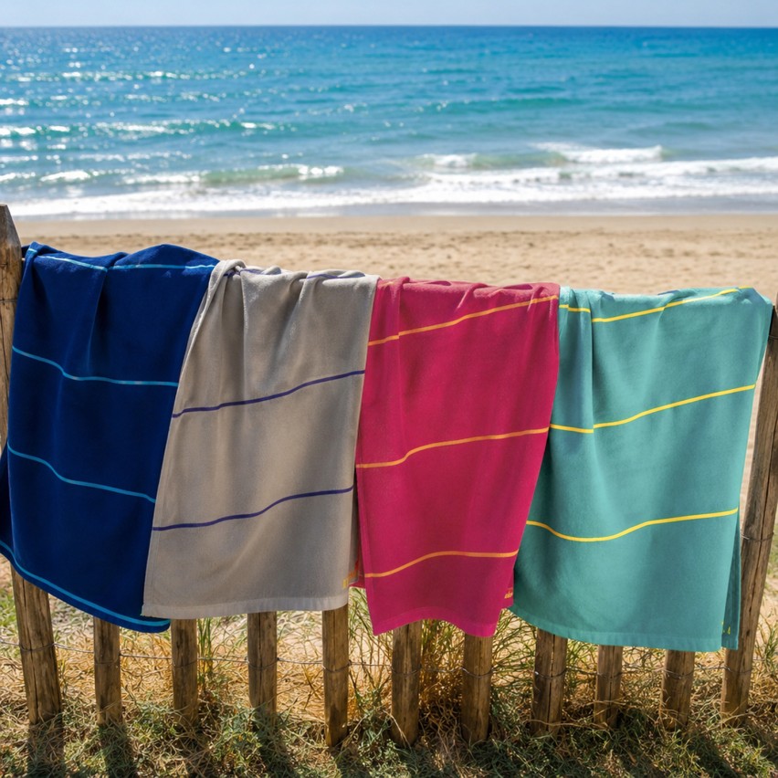 Telo mare in spugna 100% cotone Il Granchio