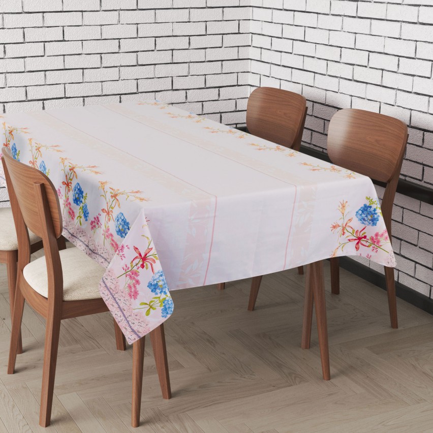 Tovaglia fantasia fiorata grigio Preziosa rasatello Thango 