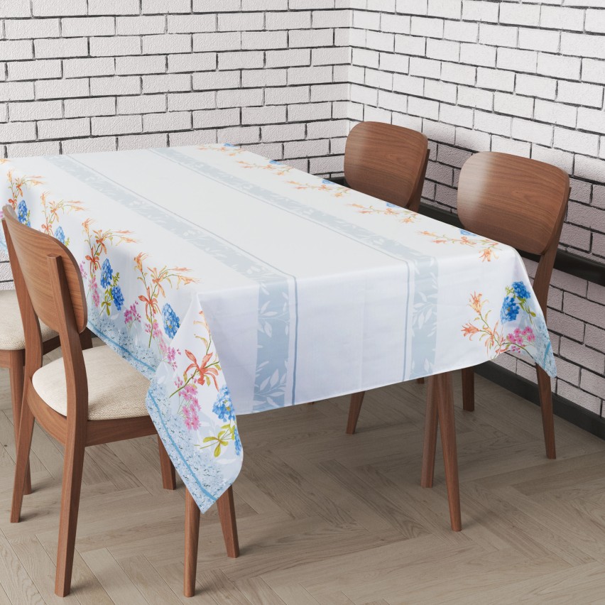 Tovaglia fantasia fiorata grigio Preziosa rasatello Thango 