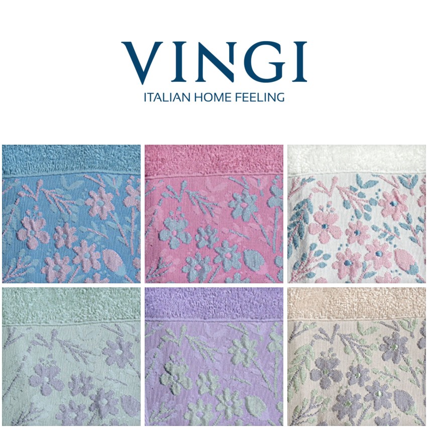 Vingi set asciugamani viso + ospite cotone Tiziana 