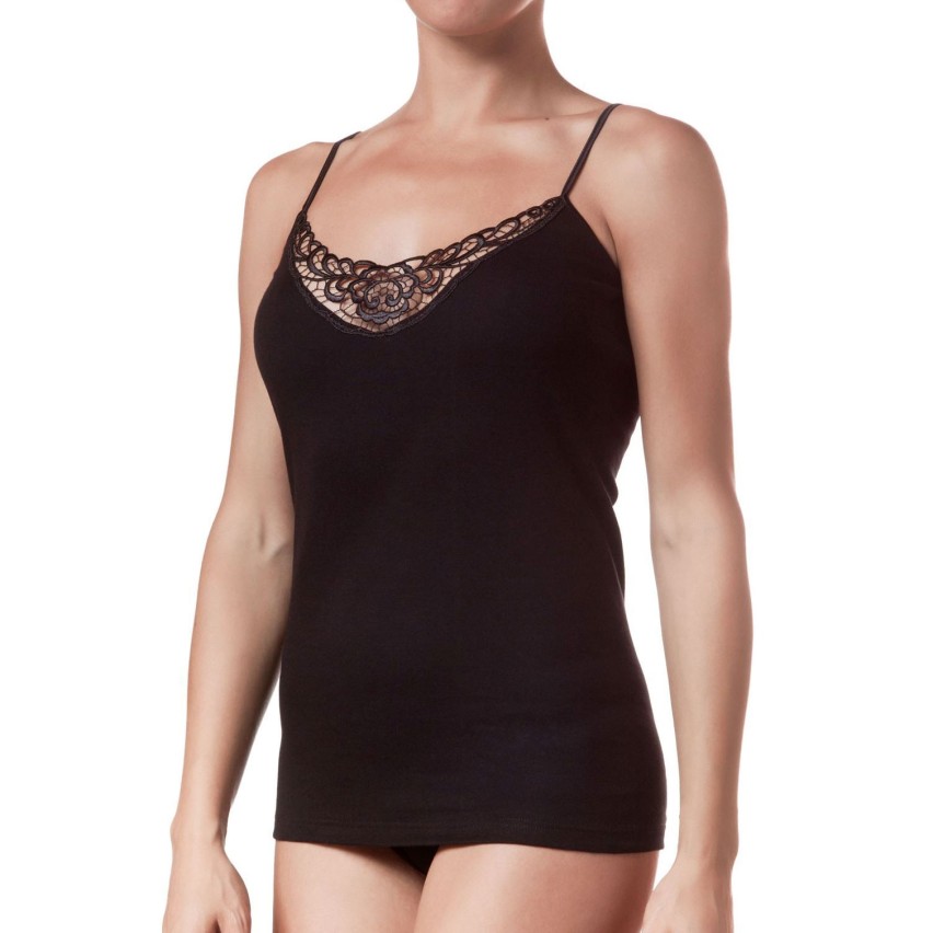 Top canottiera intima Trevi 95117 con pizzo donna 3 pz