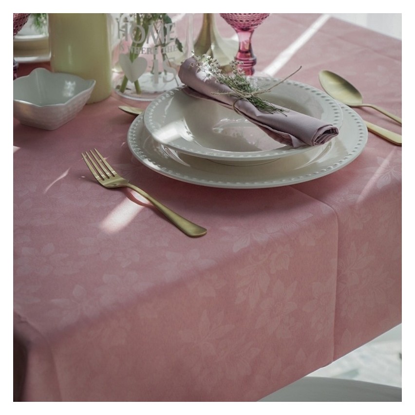 Tovaglia antimacchia no stiro Europa Sommaruga rosa